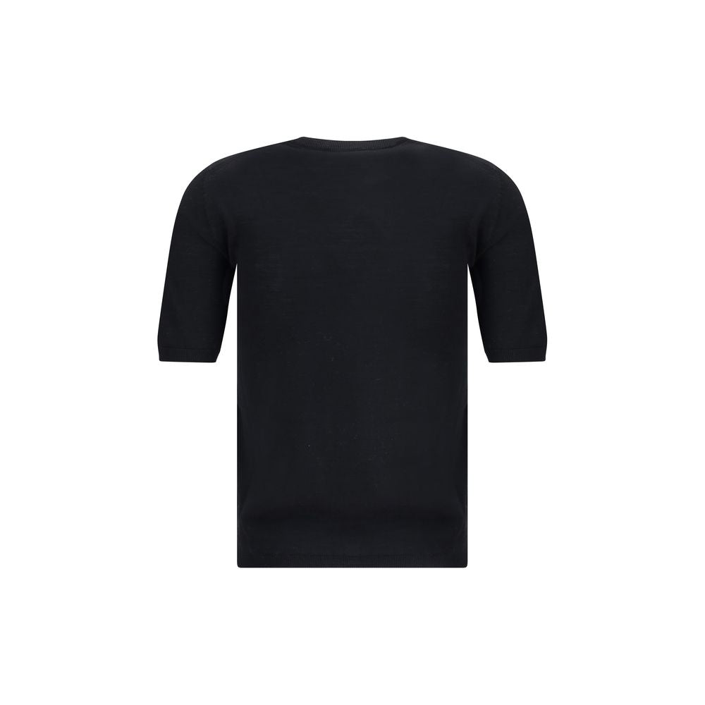 Max Mara Schwarzes Fleece-Oberteil aus Wolle