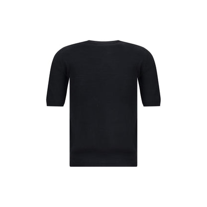 Max Mara Schwarzes Fleece-Oberteil aus Wolle