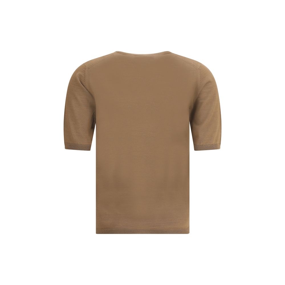Max Mara braunes Fleece-Woll-Oberteil