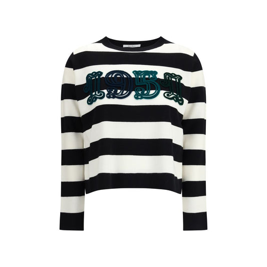 Max Mara Black Fleece Wool Sweatshirt