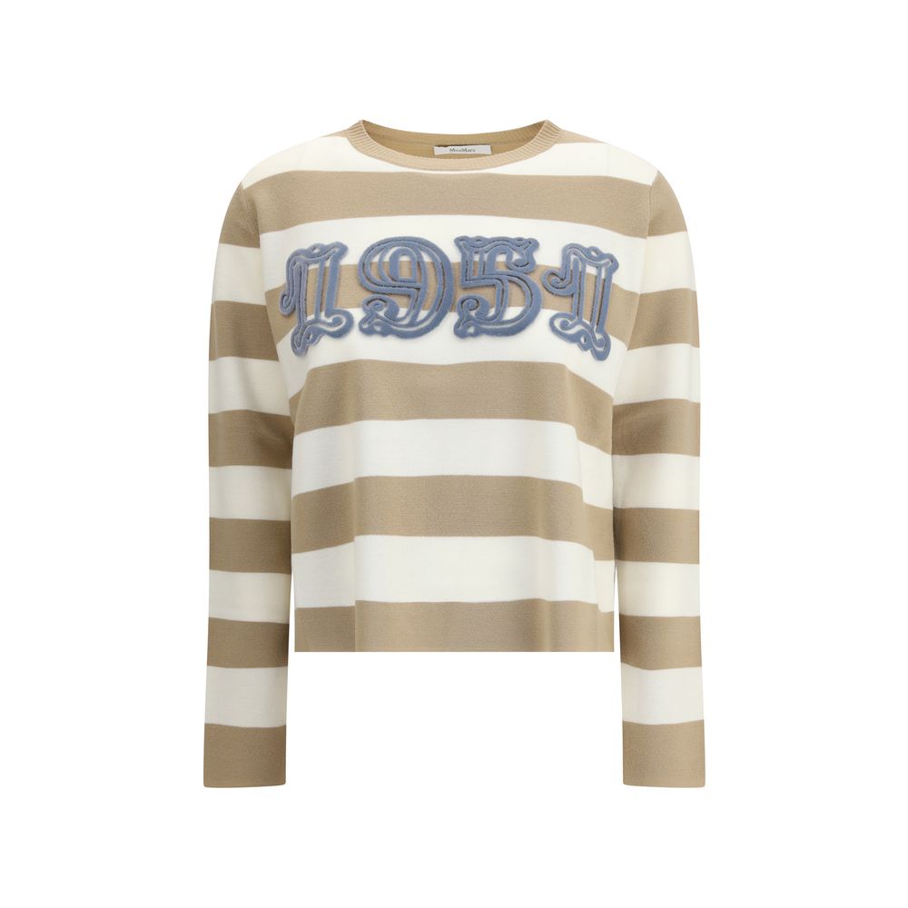 Max Mara Beige Woll-Fleece-Sweatshirt