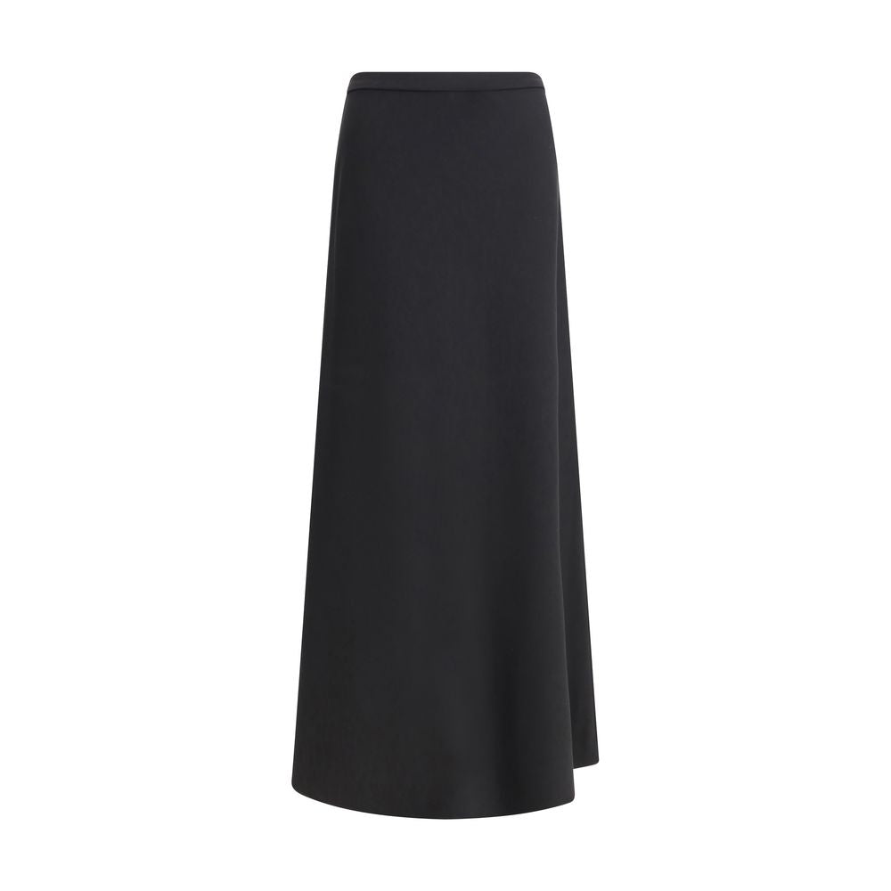 Langer Rock aus schwarzer Viskose von Max Mara