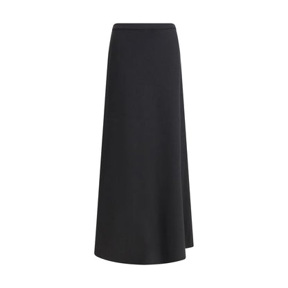 Langer Rock aus schwarzer Viskose von Max Mara