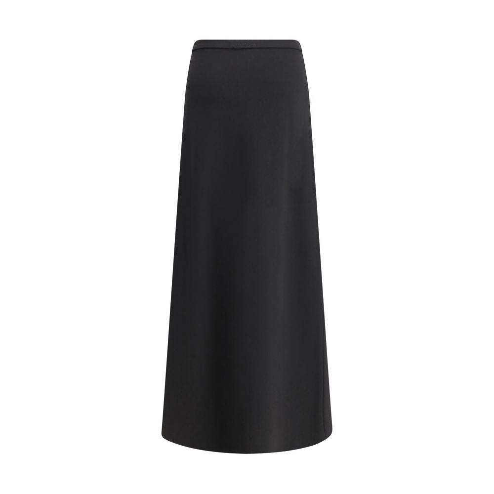 Langer Rock aus schwarzer Viskose von Max Mara