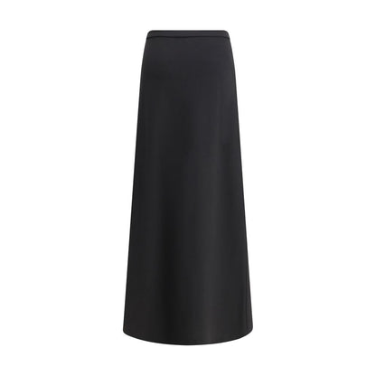 Langer Rock aus schwarzer Viskose von Max Mara