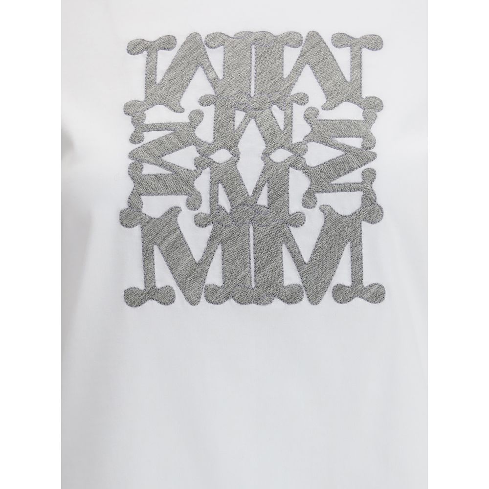 Max Mara Weißes Baumwoll-T-Shirt
