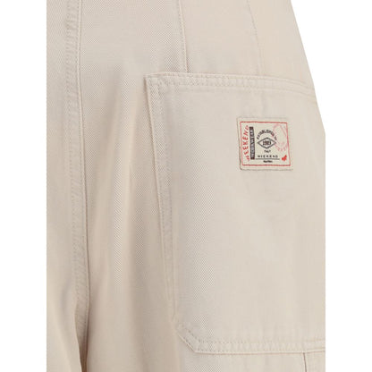 Max Mara Cargohose aus cremefarbener Baumwolle