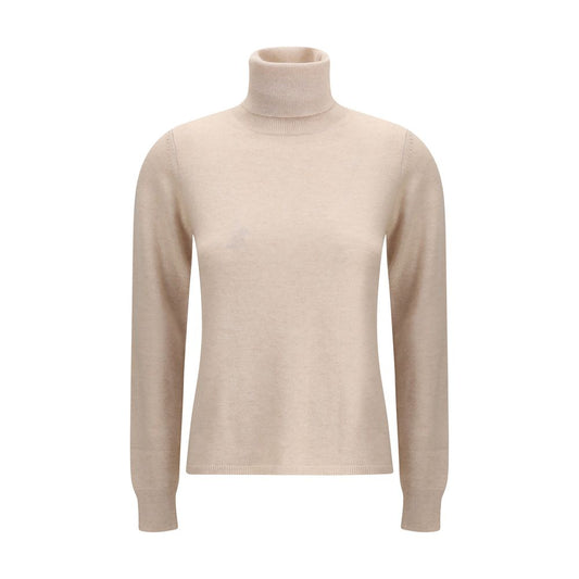 Max Mara Beige Woll-Rollkragenpullover