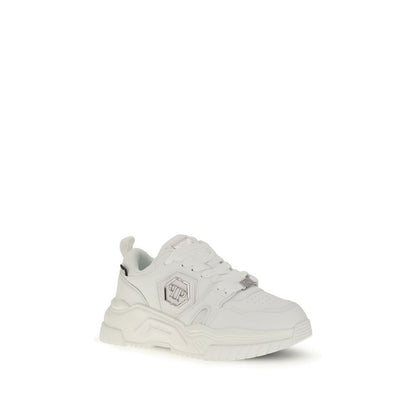Philipp Plein Weiße Polyester-Sneaker für sportliche Aktivitäten