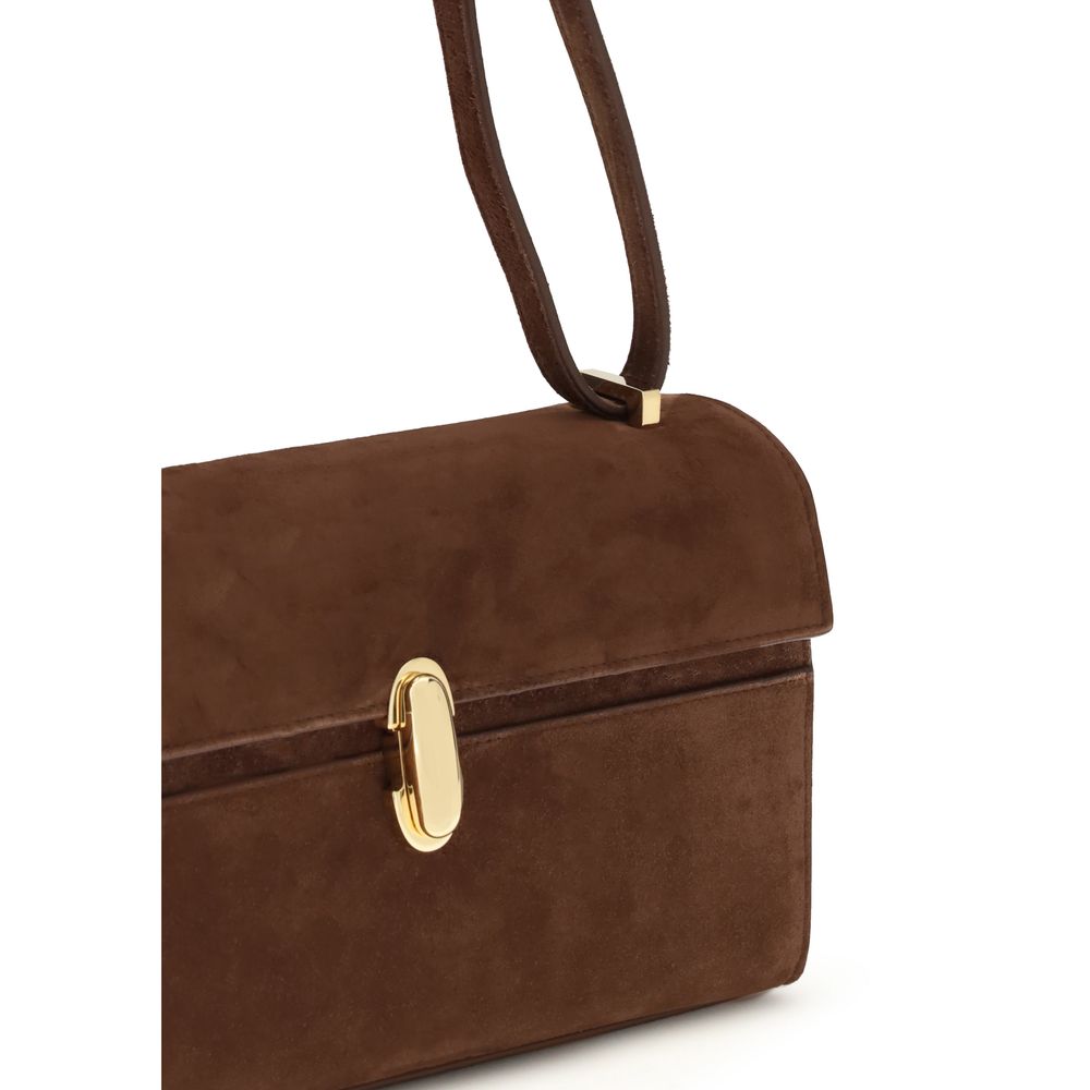 Savette Brown Calf Leather Bos Taurus Shoulder Bag