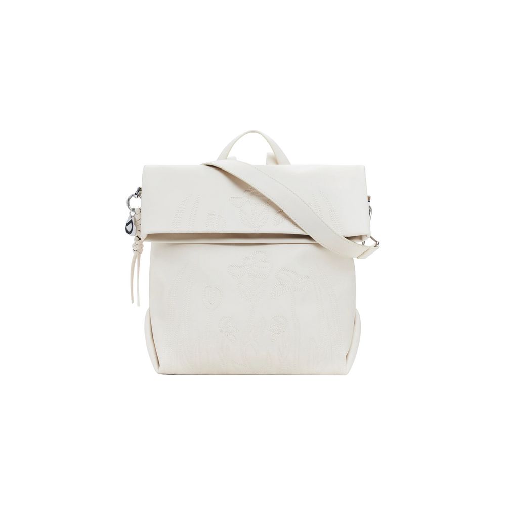 Desigual White Polyethylene Backpack