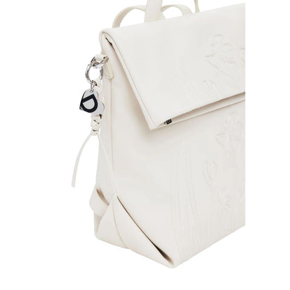 Desigual White Polyethylene Backpack
