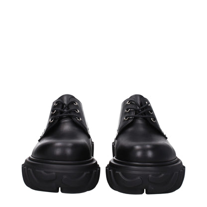 Off-White Oxfords und Derbys aus schwarzem Leder
