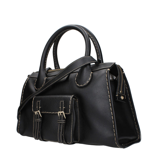 Chloé Schwarze Lederhandtaschen