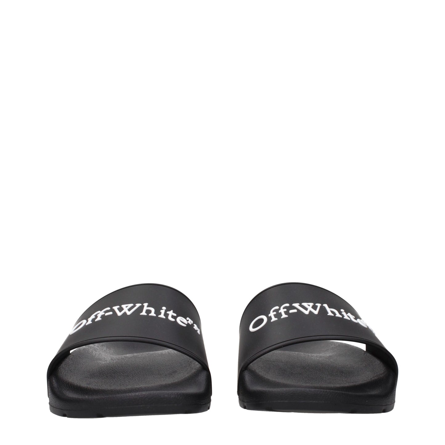 Off-White Schwarze Baumwoll-Hausschuhe