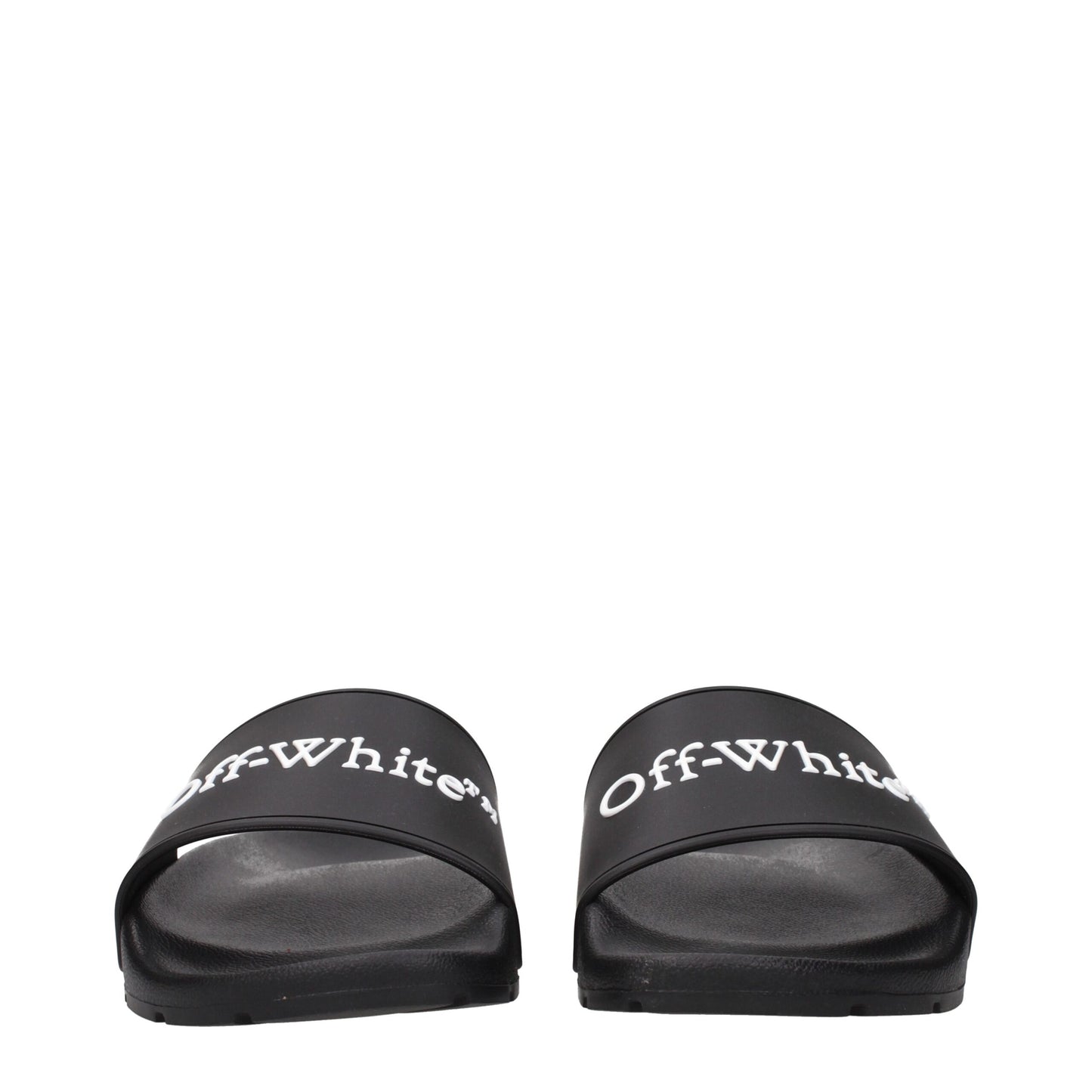 Off-White Schwarze Baumwoll-Hausschuhe