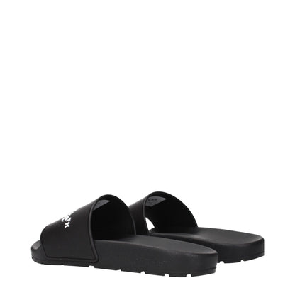 Off-White Schwarze Baumwoll-Hausschuhe