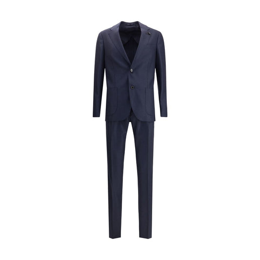Lardini Blue Wool Two-Piece Suit