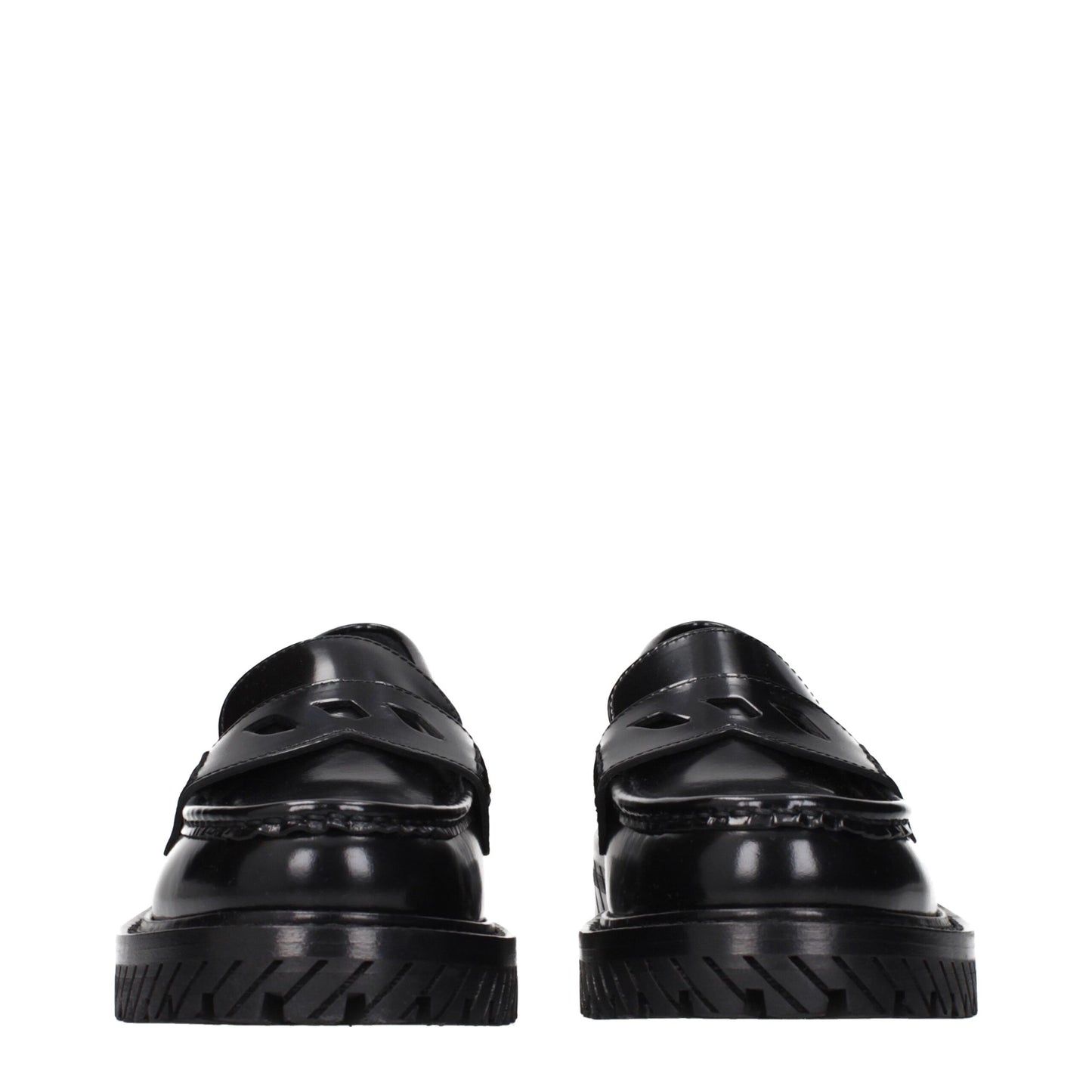 Off-White Slip-On-Loafer aus schwarzem Leder