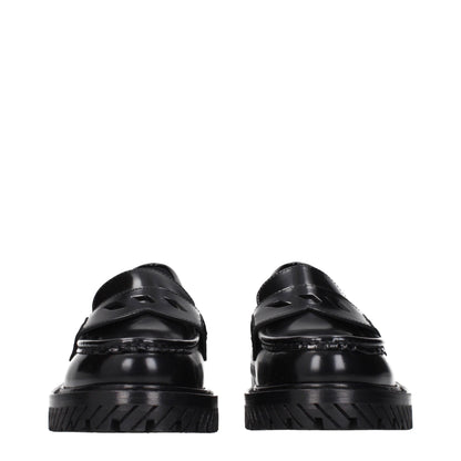 Off-White Slip-On-Loafer aus schwarzem Leder