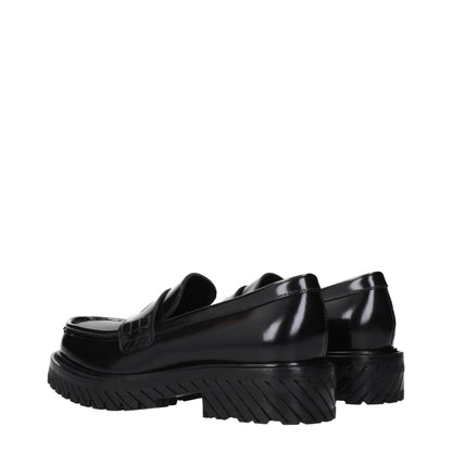 Off-White Slip-On-Loafer aus schwarzem Leder