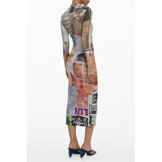 Desigual Beige Viskose Damenkleid