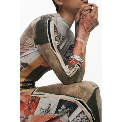 Desigual Beige Viskose Damenkleid