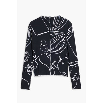 Desigual Schwarzes Elastan Damen T-Shirt