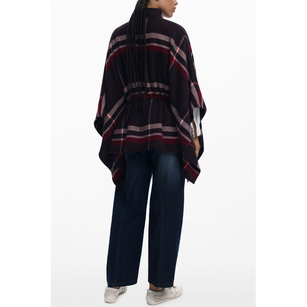 Desigual Schwarzer Polyester-Poncho für Damen