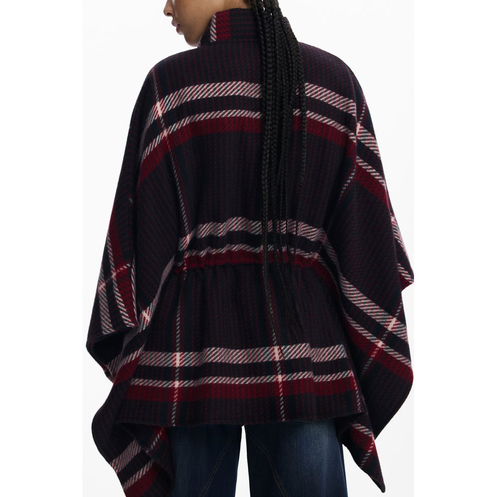 Desigual Schwarzer Polyester-Poncho für Damen