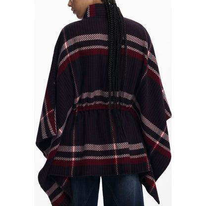 Desigual Schwarzer Polyester-Poncho für Damen