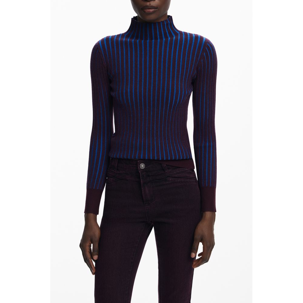 Desigual Brauner Polyester-Damenpullover