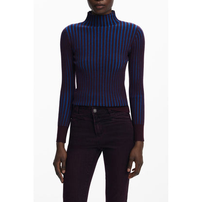 Desigual Brauner Polyester-Damenpullover