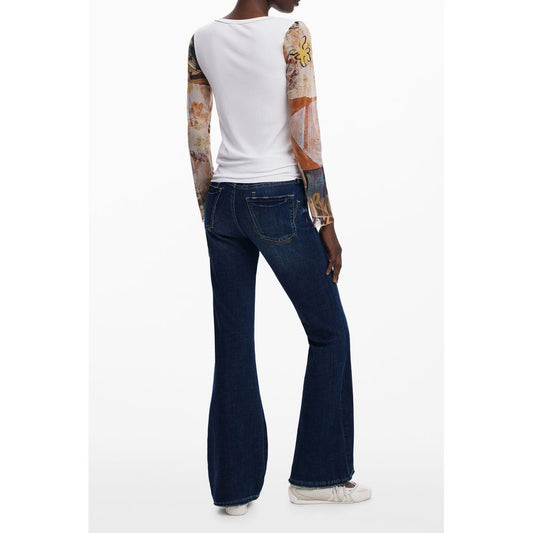 Desigual Weißer Polyester Damenpullover