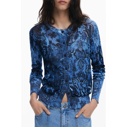 Desigual Blauer Viskose-Pullover für Damen