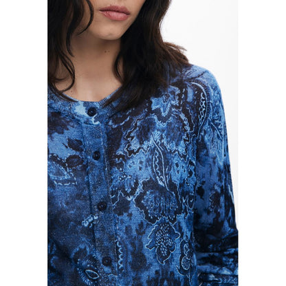 Desigual Blauer Viskose-Pullover für Damen
