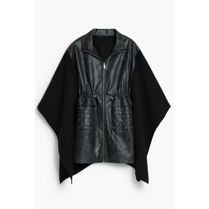 Desigual Black Polyester Women Poncho