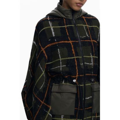 Desigual Grüner Polyester-Poncho für Damen