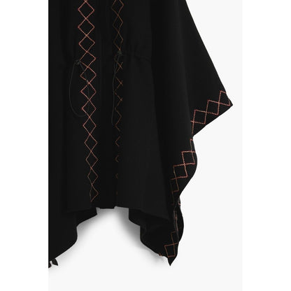 Desigual Black Polyester Women Poncho