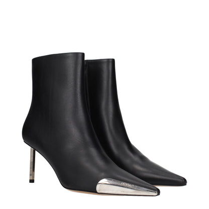 Off-White – Schwarze Lederstiefeletten