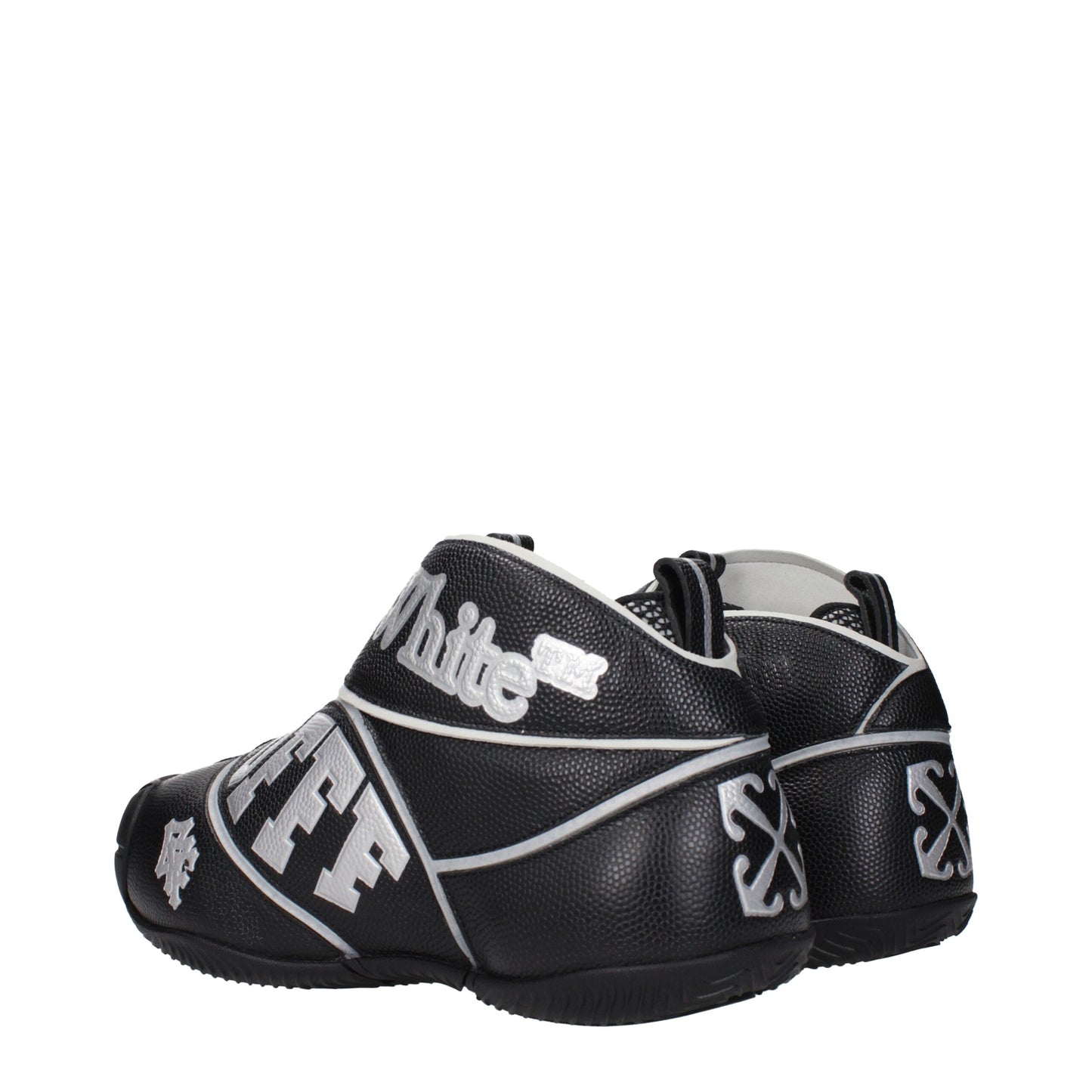 Schwarze Leder-High-Top-Sneaker von Off-White