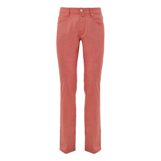 Jacob Cohen Red Cotton Skinny Pants