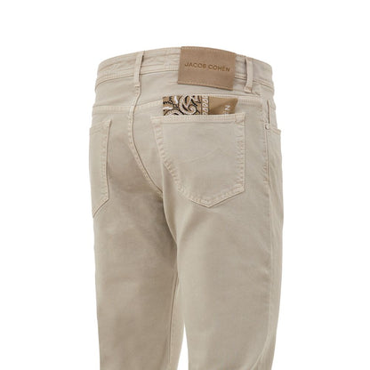 Jacob Cohen Beige Cotton Slim Fit Jeans