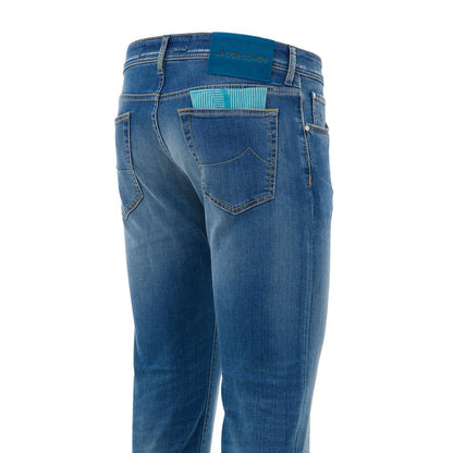 Jacob Cohen Blaue Skinny Jeans aus Baumwolle
