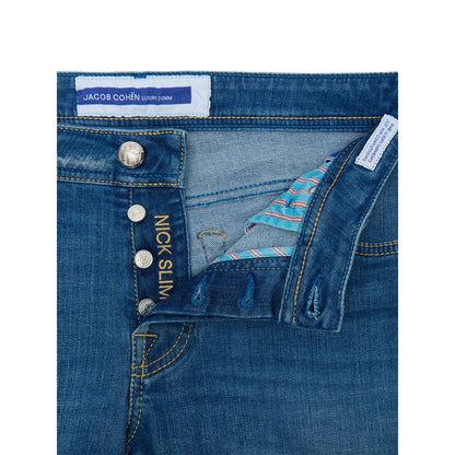 Jacob Cohen Blaue Skinny Jeans aus Baumwolle