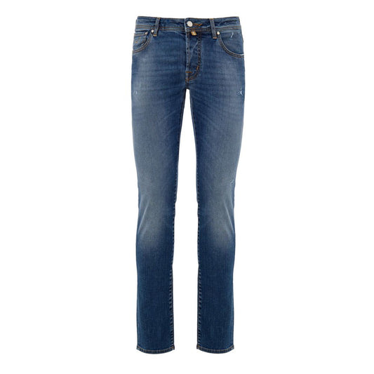 Jacob Cohen Blue Cotton Skinny Jeans