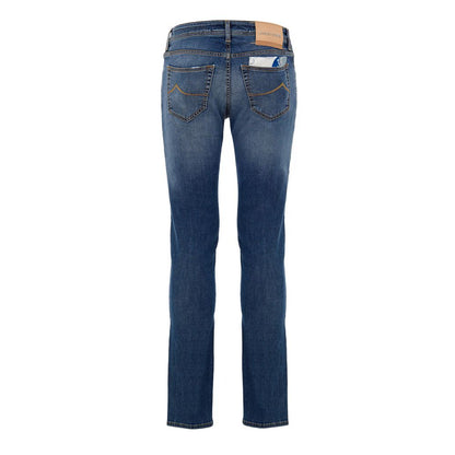 Jacob Cohen Blue Cotton Skinny Jeans