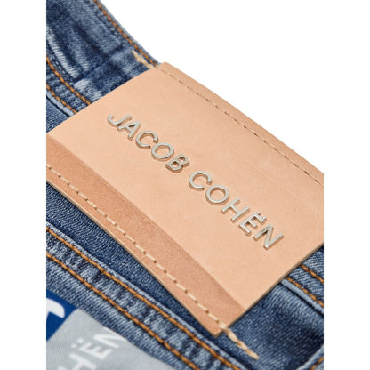 Jacob Cohen Blue Cotton Skinny Jeans