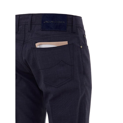 Jacob Cohen Blue Wool Casual Pants