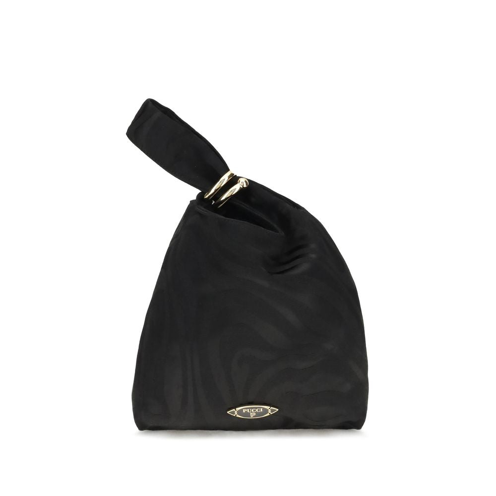 Schwarze Seidenclutch von Emilio Pucci